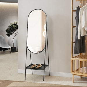 Specchio da terra Perano con ripiano 160 x 46 cm [en.casa] - premiumXL