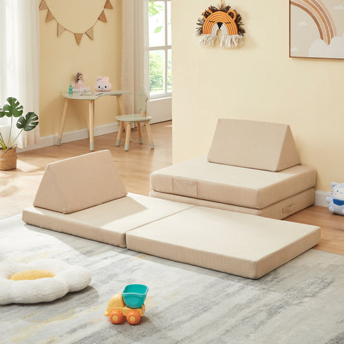 Divano Componibile per Bambini Norhulta Set Modulare Imbottito [en.casa] 