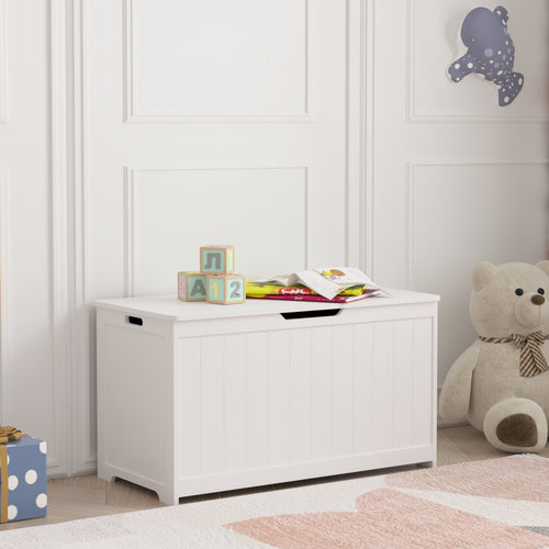 Coffre à jouets Podek 80x40x44,5 cm blanc [en.casa] - premiumXL