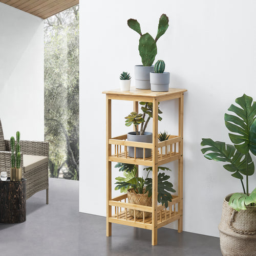 Étagère Pyhäjärvi bambou 79x33x33 cm naturel [en.casa] - premiumXL