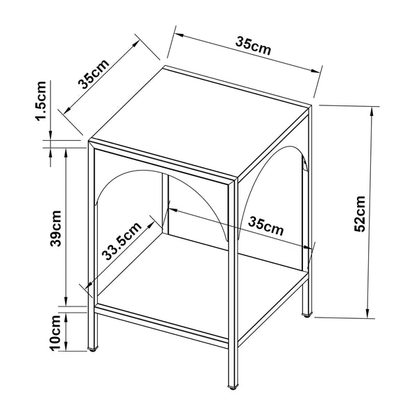 Mobile da Terra con Scomparti Aperti Arcuati Scaffale a Ripiani Mobile Espositore - Vari Colori e Misure [en.casa] 