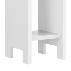 Scaffale a 3 Ripiani 80 x 17 x 17 cm Mobiletto Basso da Bagno Portaoggetti per Ingresso/Corridoio/Sala - Vari Colori