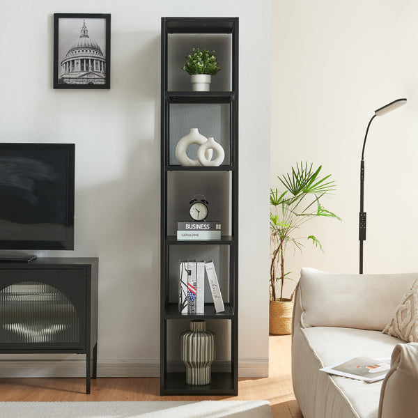 Scaffale da Terra Finspång Libreria in Acciaio 185 x 38 x 38 cm [en.casa]
