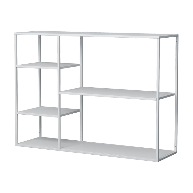 Schizzo in scala Scaffale Basso da Terra Isojoki Libreria in Acciaio 120 x 35 x 88 cm - [en.casa]