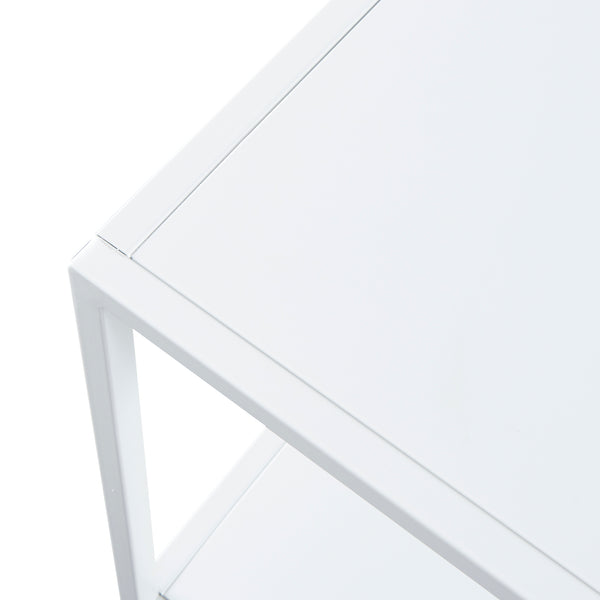 Scaffale Basso Kumlinge in Acciaio a 3 Ripiani Quadrati 80 x 35 x 35 cm - Vari Colori [en.casa] 