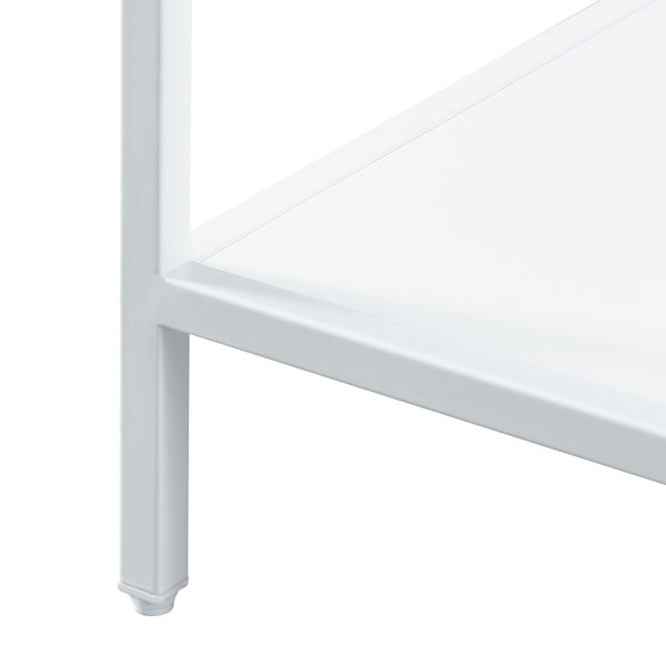 Scaffale Basso Kumlinge in Acciaio a 3 Ripiani Quadrati 80 x 35 x 35 cm - Vari Colori [en.casa] 