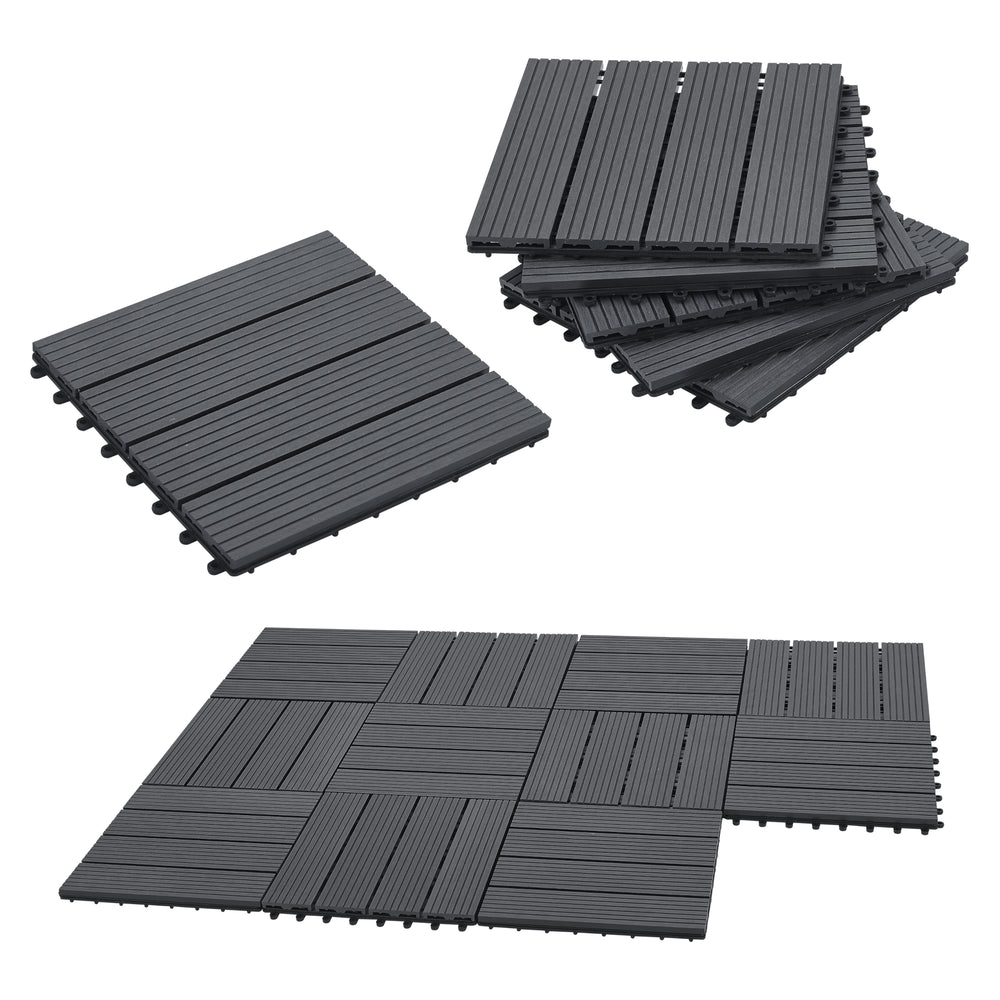 WPC Fliesen Schramberg 11er Set 1m² in versch. Farben [en.casa] - premiumXL