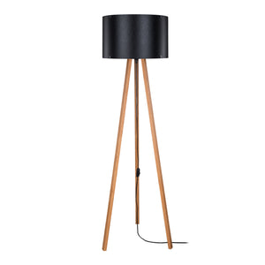 Lampada da Terra 'Keynes' Piantana a Treppiedi con Paralume Cilindrico in Tessuto/PVC - Vari Colori [lux.pro]