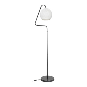 Lampada da Terra 'Littlehampton' Piantana con Paralume a Globo in Fili di Iuta e Stelo in Metallo - Vari Colori [lux.pro]