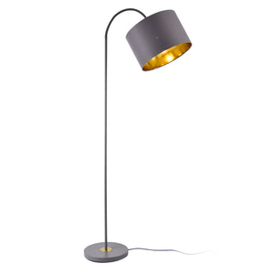 Lampada da terra Toledo 173cm 1xE27 metallo grigio lux.pro - premiumXL