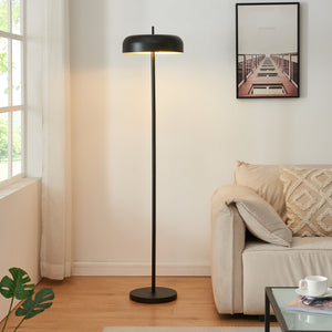 Lampada da terra Barton 2 luci metallo 159 cm nero [lux.pro] - premiumXL