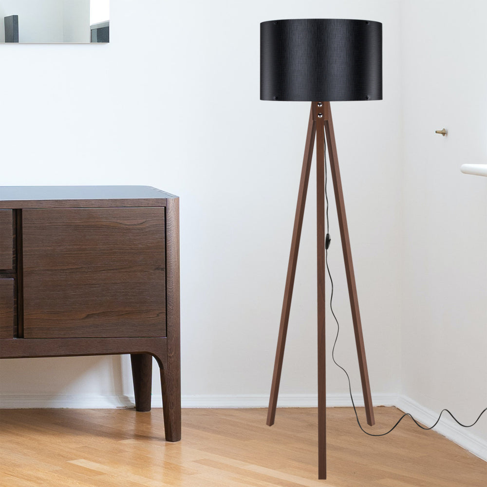 Lampada da Terra 'Guildford' a Treppiedi con Paralume in Tessuto/PVC Piantana - Vari Colori [lux.pro]