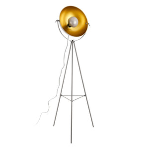 Lampadaire Trépied Angers E27 Métal Hauteur 158 cm Laiton [lux.pro]
