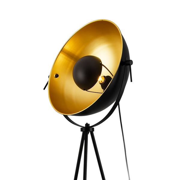 Lampadaire Trépied Angers E27 Métal Hauteur 158 cm Laiton [lux.pro]