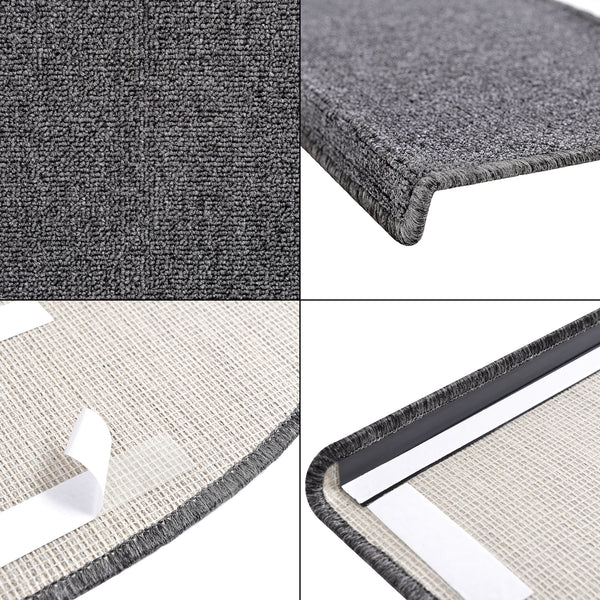 Stufenmatte 15er Set Halbrund in versch. Farben [en.casa]