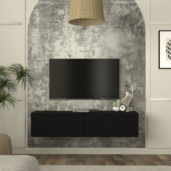 Meuble TV mural Verpsboga 135 x 32 x 30 cm [en.casa]