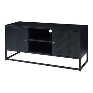 Meuble TV Janakkala acier noir [en.casa]