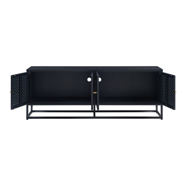 TV Schrank Janakkala Stahl Schwarz [en.casa]