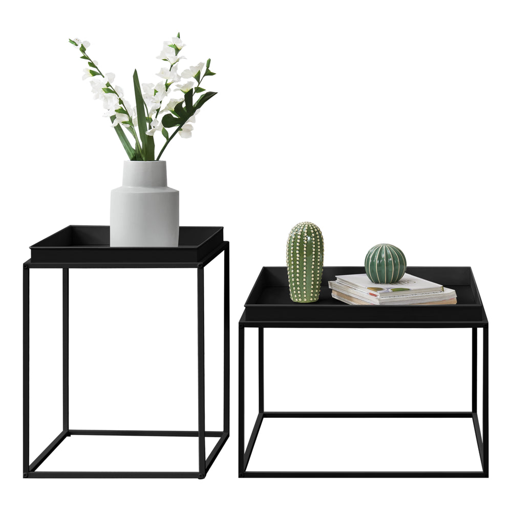 Lot de 2 tables plateau Helier en différentes tailles et couleurs en.casa - premiumXL