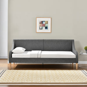Tagesbett 90x200 cm mit oder ohne Kaltschaummatratze Dunkelgrau en.casa