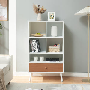 Libreria Reyljand Scaffale con Cassetto 120x70x40 cm - Vari Colori [en.casa]