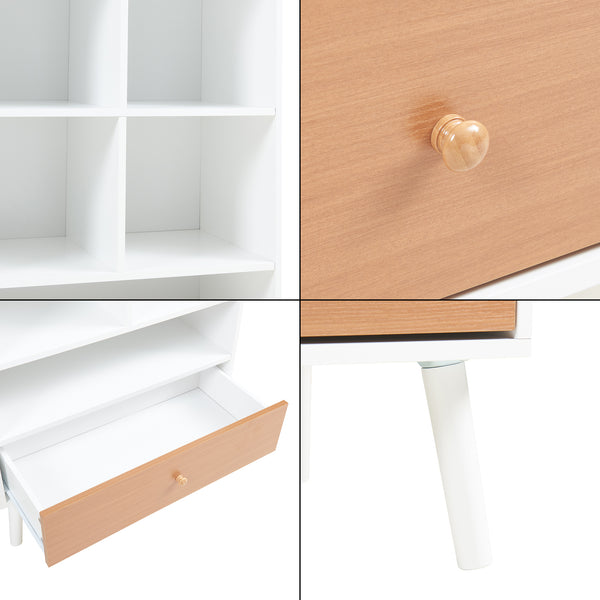 Libreria Reyljand Scaffale con Cassetto 120x70x40 cm - Vari Colori [en.casa]