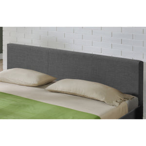 Lit Double Rembourré Design Sommier à Lattes Polyester Gris Foncé Corium