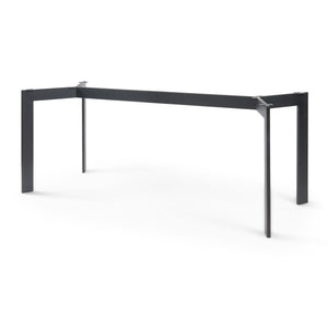 Piétement de table Verg acier laqué noir [en.casa]