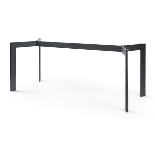 Piétement de table Verg acier laqué noir [en.casa]
