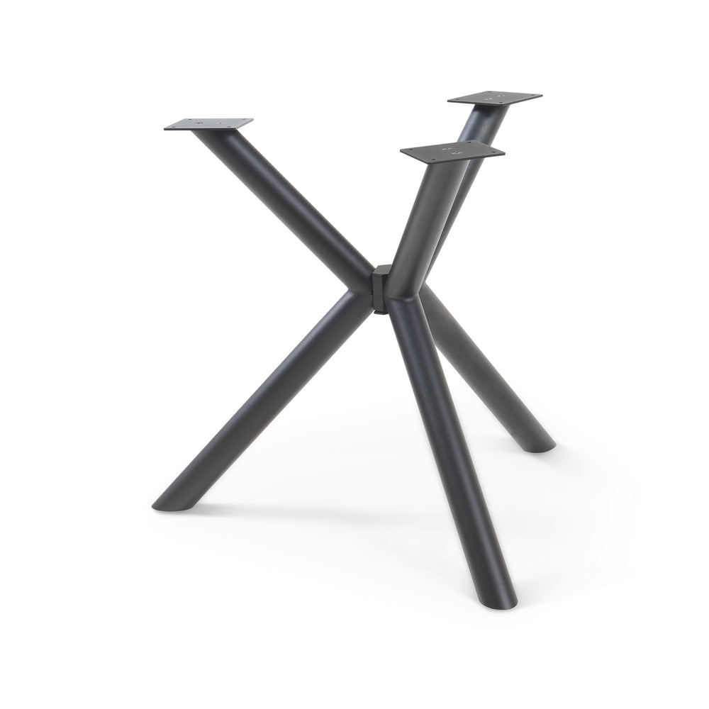 Struttura per tavolo Viserinna acciaio 94,5x94,5x73 cm nero [en.casa] - premiumXL