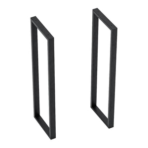 Set de 2 pieds de table Kauniainen acier 87 x 27 x 4 cm noir [en.casa]