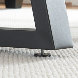 Set di 2 Gambe Trapezoidali Greiling per Mobili Fai da Te - Acciaio Nero [en.casa] 