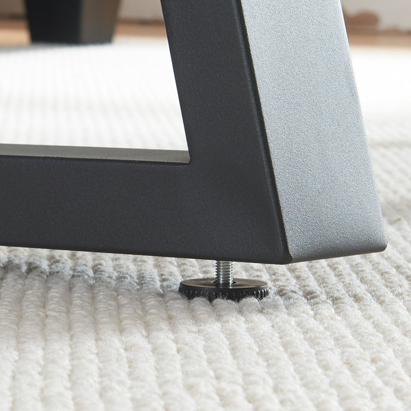 Set di 2 Gambe Trapezoidali Greiling per Mobili Fai da Te - Acciaio Nero [en.casa] 