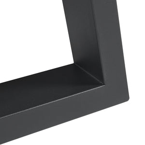 Set di 2 Gambe Trapezoidali Greiling per Mobili Fai da Te - Acciaio Nero [en.casa] 