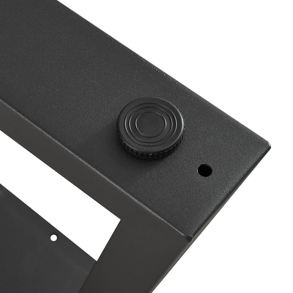 Set di 2 Gambe Trapezoidali Greiling per Mobili Fai da Te - Acciaio Nero [en.casa] 