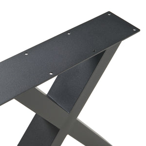 Set di 2 Gambe a Forma di X Maribo per Mobili 'Fai da Te' - Acciaio Nero [en.casa]