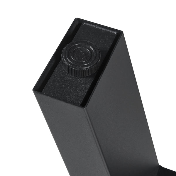 Set Eschau di 2 Gambe per Mobili 'Fai da Te' in Acciaio - Nero [en.casa]