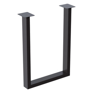 Set di 2 Gambe in Acciaio 'Holsted' per Mobili Fai da Te - Forma di U - Nero Opaco - Varie Misure [en.casa]