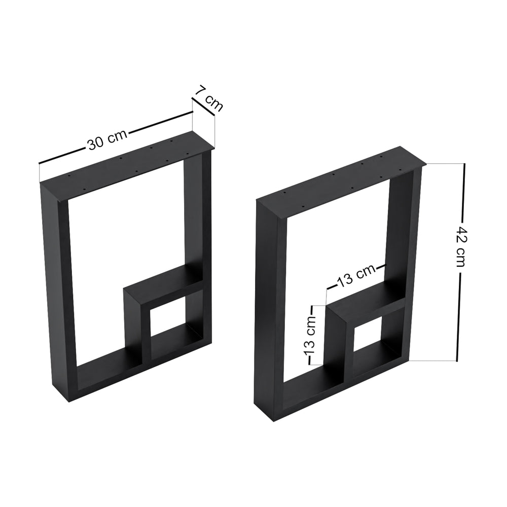 Piètement de table Kauhava lot de 2 acier [en.casa] - premiumXL