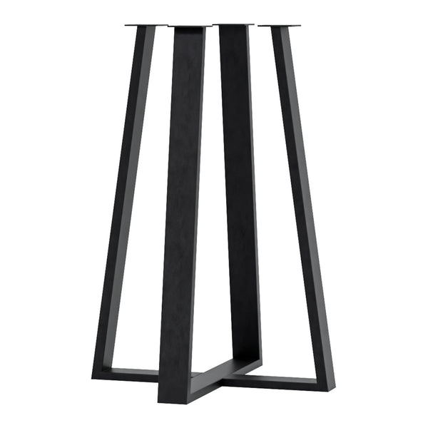 Pied de table Kemijärvi pour salle à manger acier noir [en.casa]
