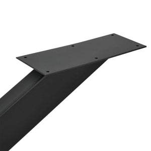 Gamba Centrale 'Oberau' per Tavolo Fai da Te - Acciaio Nero - Varie Misure [en.casa]