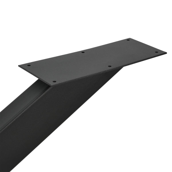 Gamba Centrale 'Oberau' per Tavolo Fai da Te - Acciaio Nero - Varie Misure [en.casa]