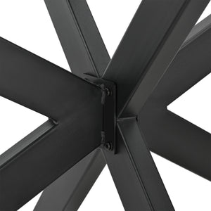 Gamba Centrale 'Oberau' per Tavolo Fai da Te - Acciaio Nero - Varie Misure [en.casa]