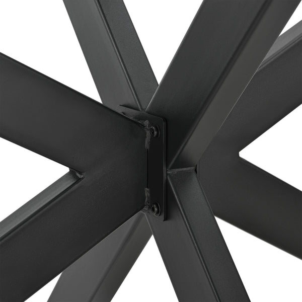 Gamba Centrale 'Oberau' per Tavolo Fai da Te - Acciaio Nero - Varie Misure [en.casa]