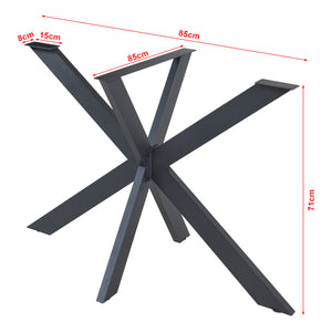 Gamba Centrale Oberau a Forma Stella per Tavolo Fai da Te [en.casa]
