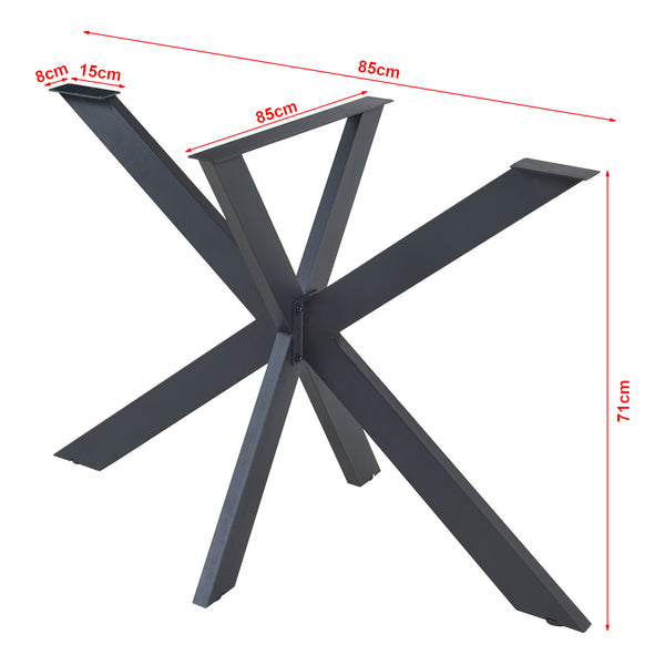 Gamba Centrale Oberau a Forma Stella per Tavolo Fai da Te [en.casa]