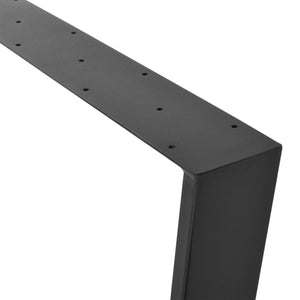 Set de 2 Pieds de Table DIY avec Embouts de Protection Noir Mat [en.casa]