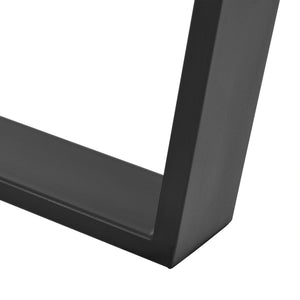 Set de 2 Pieds de Table DIY avec Embouts de Protection Noir Mat [en.casa]