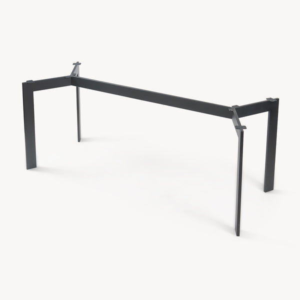 Piétement de table Verg acier laqué noir [en.casa]