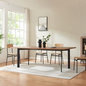 Piétement de table Verg acier laqué noir [en.casa]